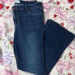Hollister Women's Dark Blue Flare Jeans